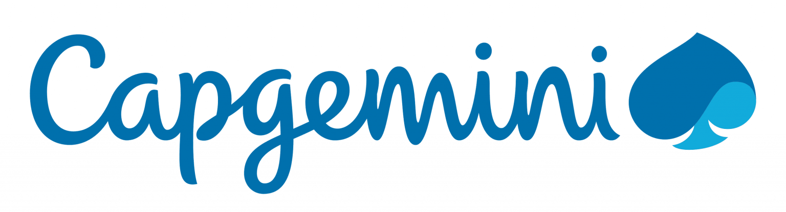 The blue Capgemini brand logo with its signature abstract droplet icon.