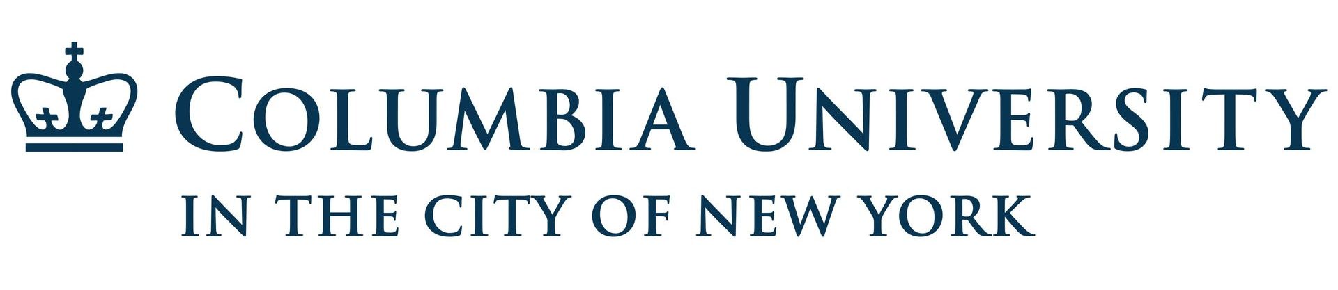 The Columbia University logo: a blue crown icon followed by the text