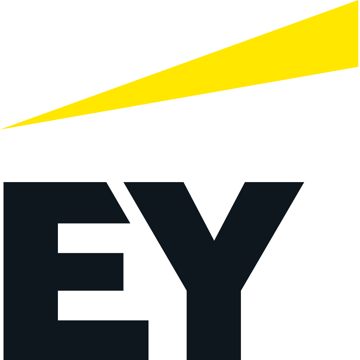 The EY logo, featuring the black letters