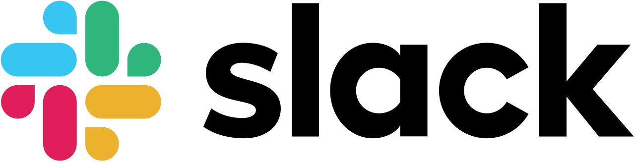 The Slack logo, featuring a colorful, multi-lobed icon next to the word