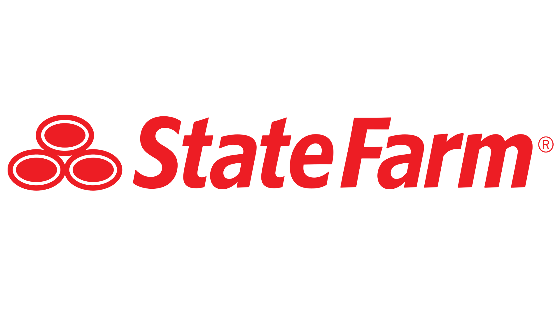 The red State Farm logo, featuring three overlapping oval shapes and the text