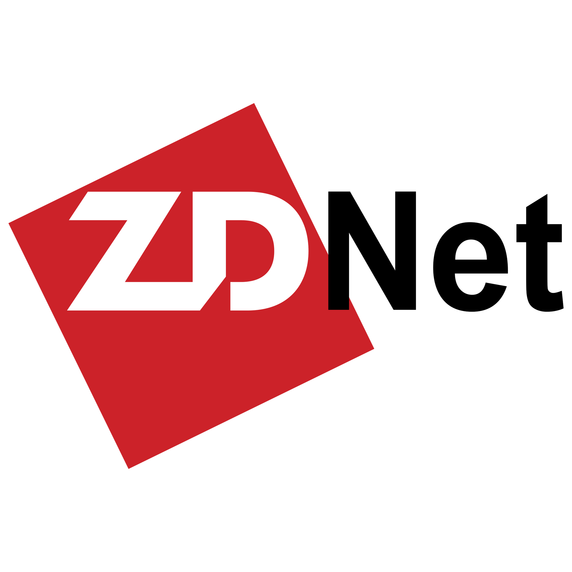 The ZDNet logo featuring white stylized letters on a red tilted square next to the black text