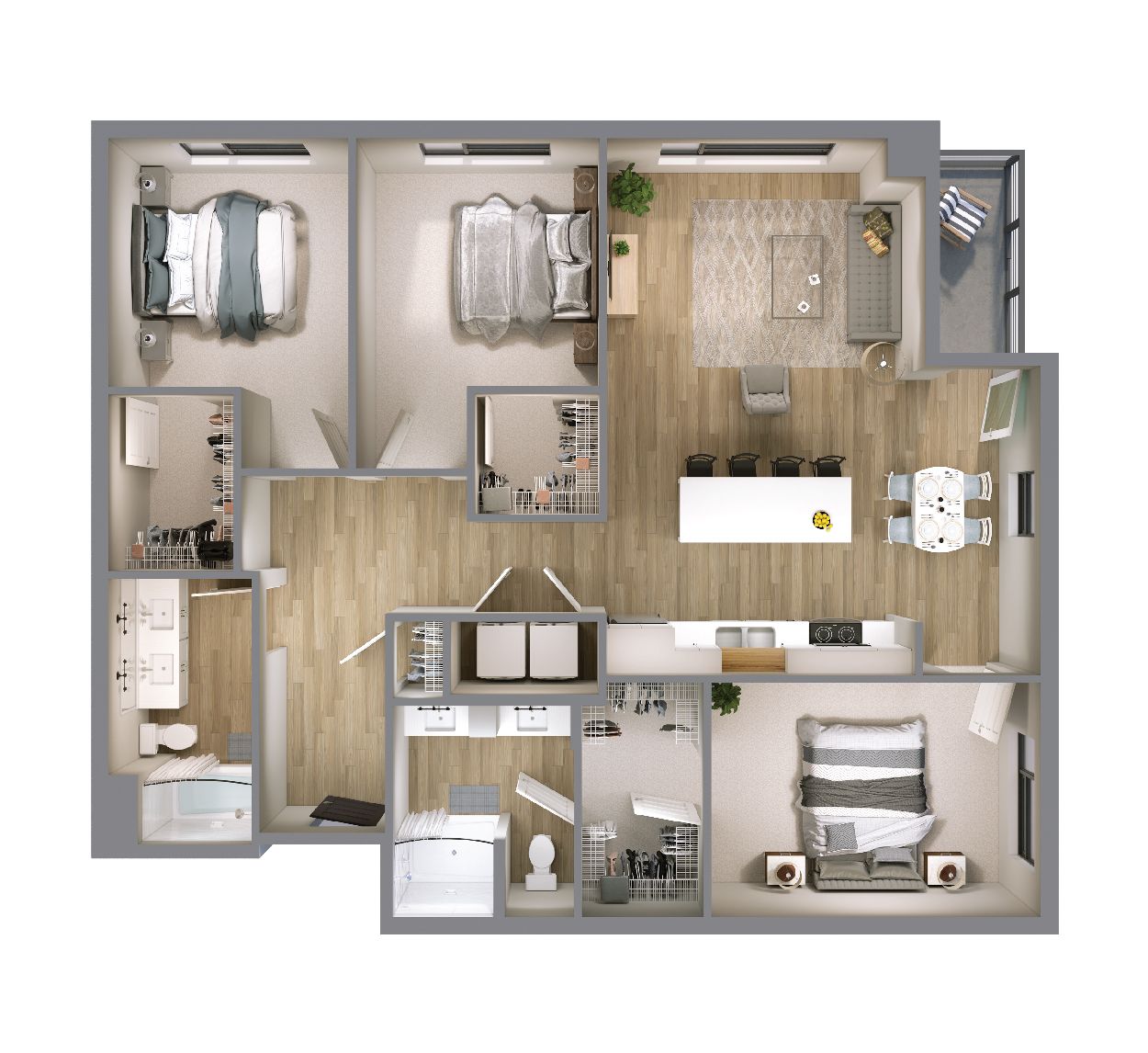 3 bedroom floor plan
