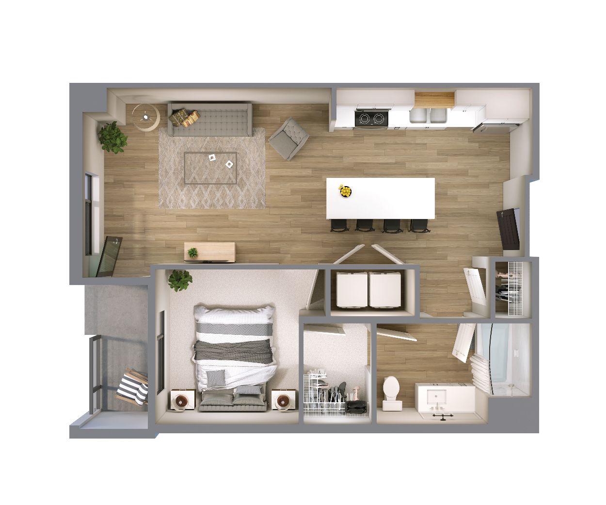 2 bedroom floor plan