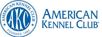 A blue logo for the american kennel club