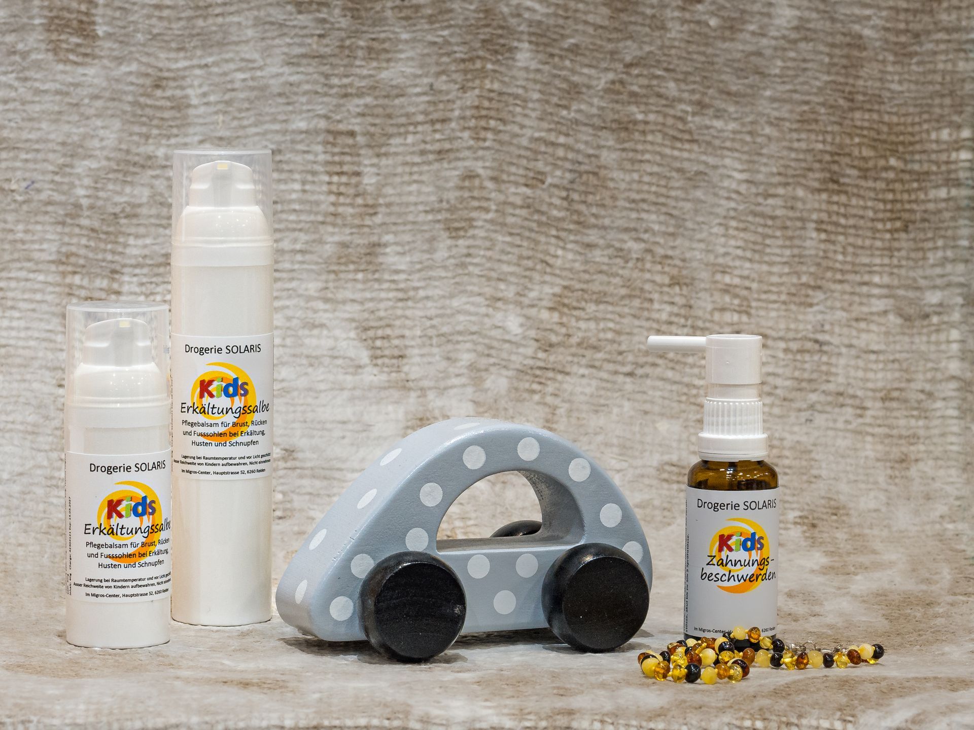 Mutter und Kind-Produkte der Drogerie Solaris.