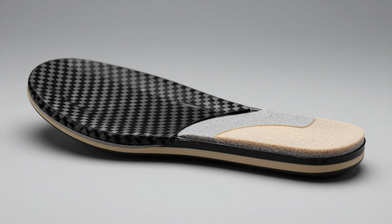 Close up of custom orthotic materials