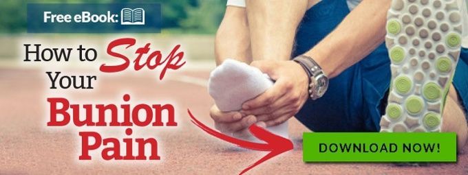 Banner ad for bunion pain relief with foot massage, “How to Stop Your Bunion Pain,” and a “Download Now!” button