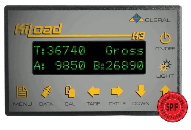 A display that says hi load on it