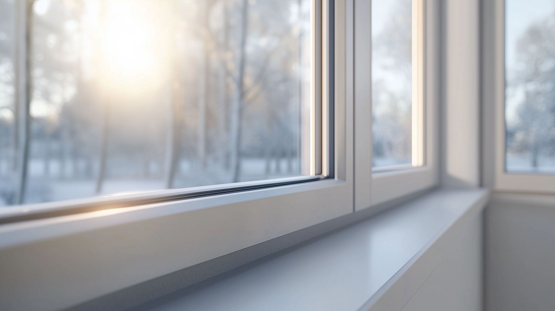 A Close Up Of A Window With The Sun Shining Through It