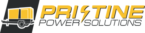 A yellow and black logo for pristine power solutions