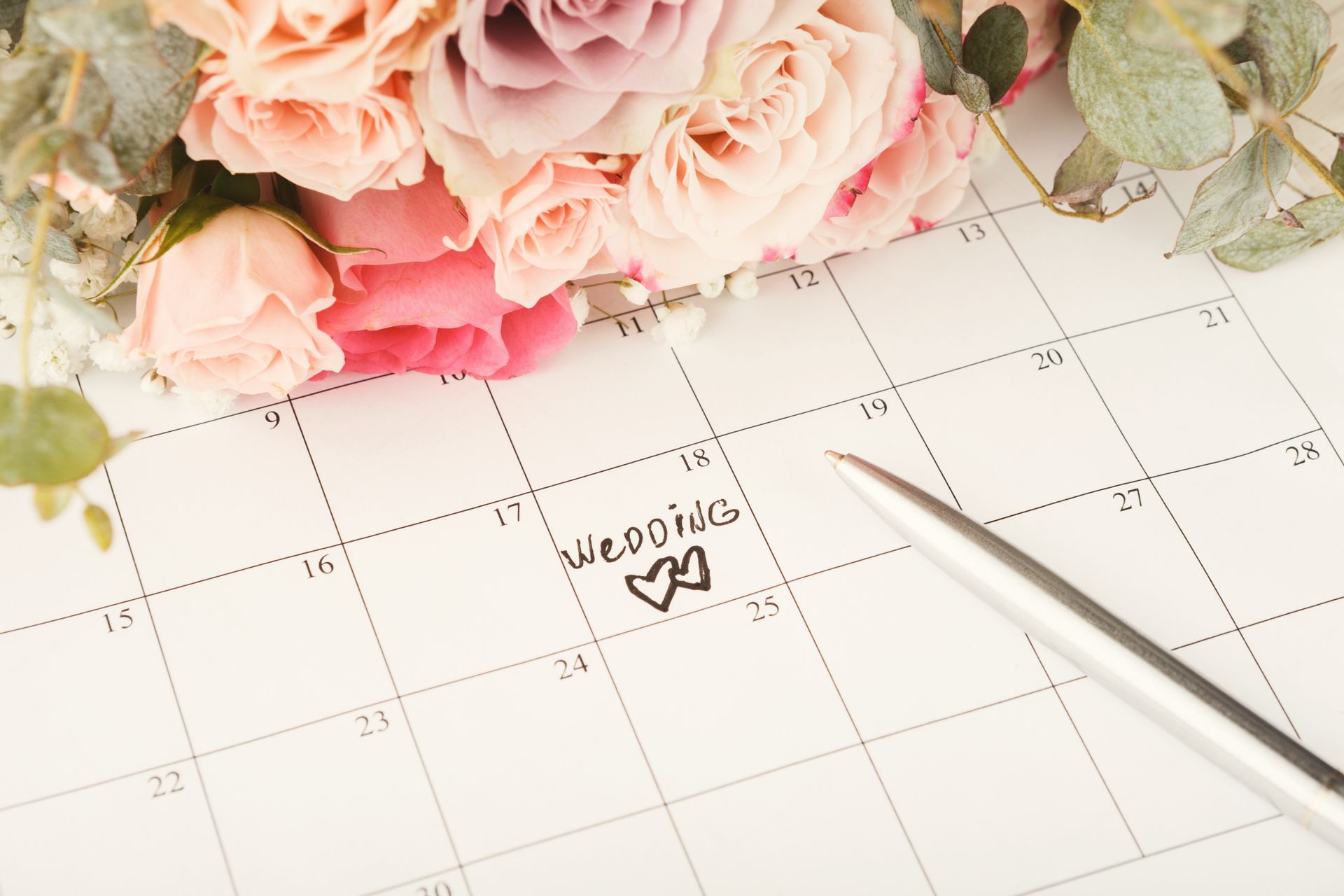 Calendar marked 