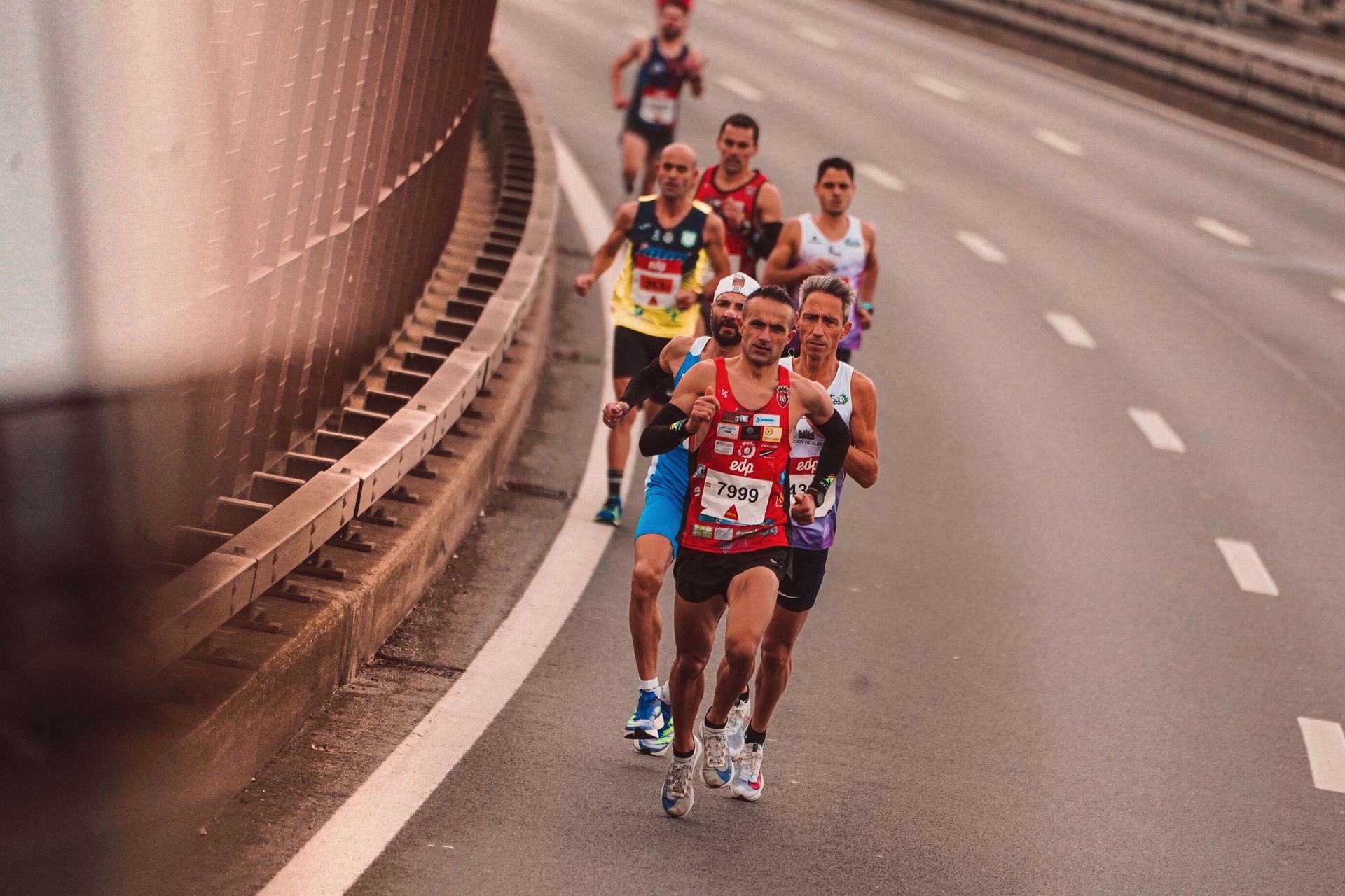 men running a marathon