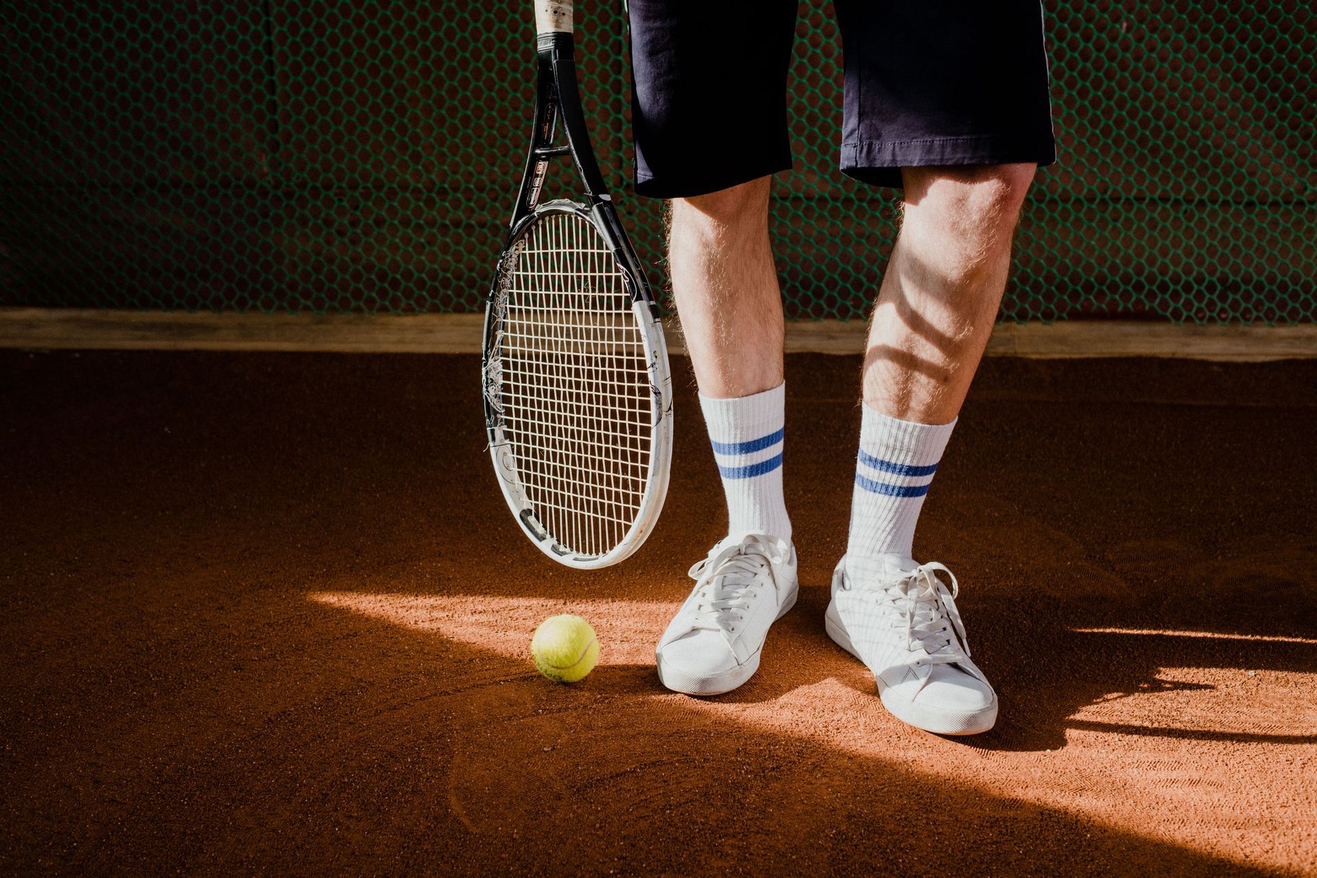 man on a tennis court