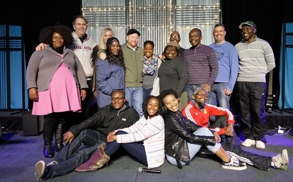 S'bu and the worship team in the North-west region. S'bu and the worship team in the North-west region.
