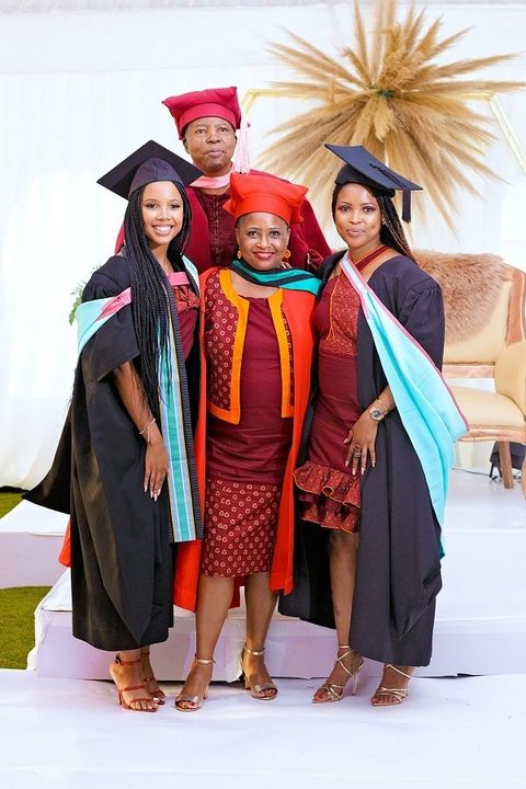Magran and her supportive family Magran and her supportive family