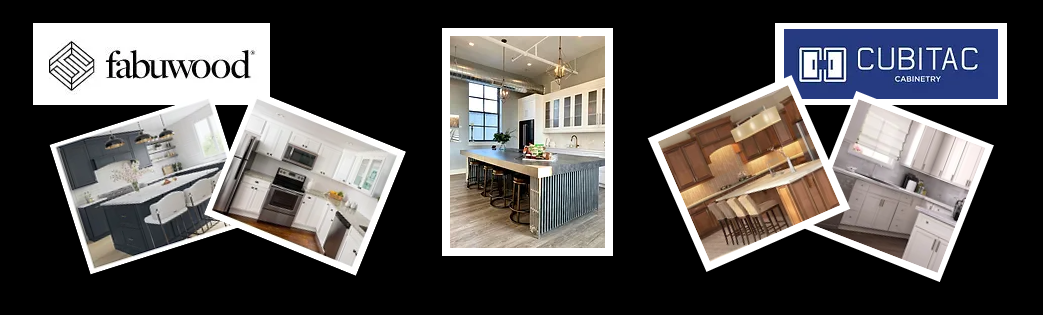 Logo with kitchen design photos for Tibuwood and Curitano.