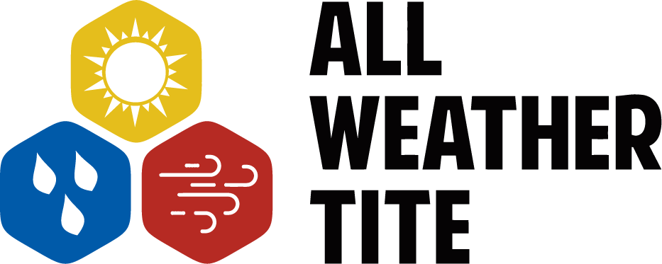 Logo with weather icons (sun, rain, wind) and text 