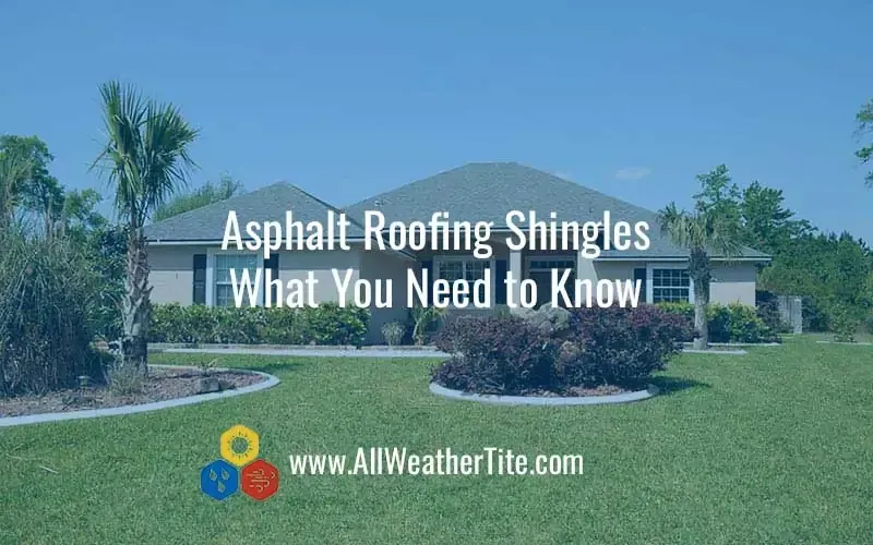 A house with asphalt shingle roof, text overlay