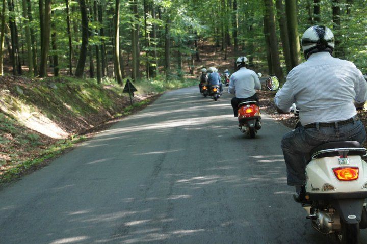 groot aantal vespas