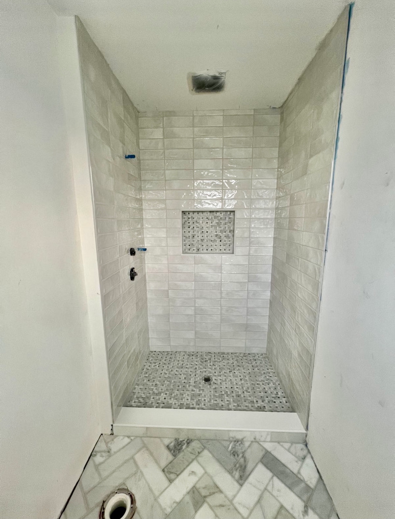 Bathroom remodel by licensed general contractor in shrewsbury Massachusetts