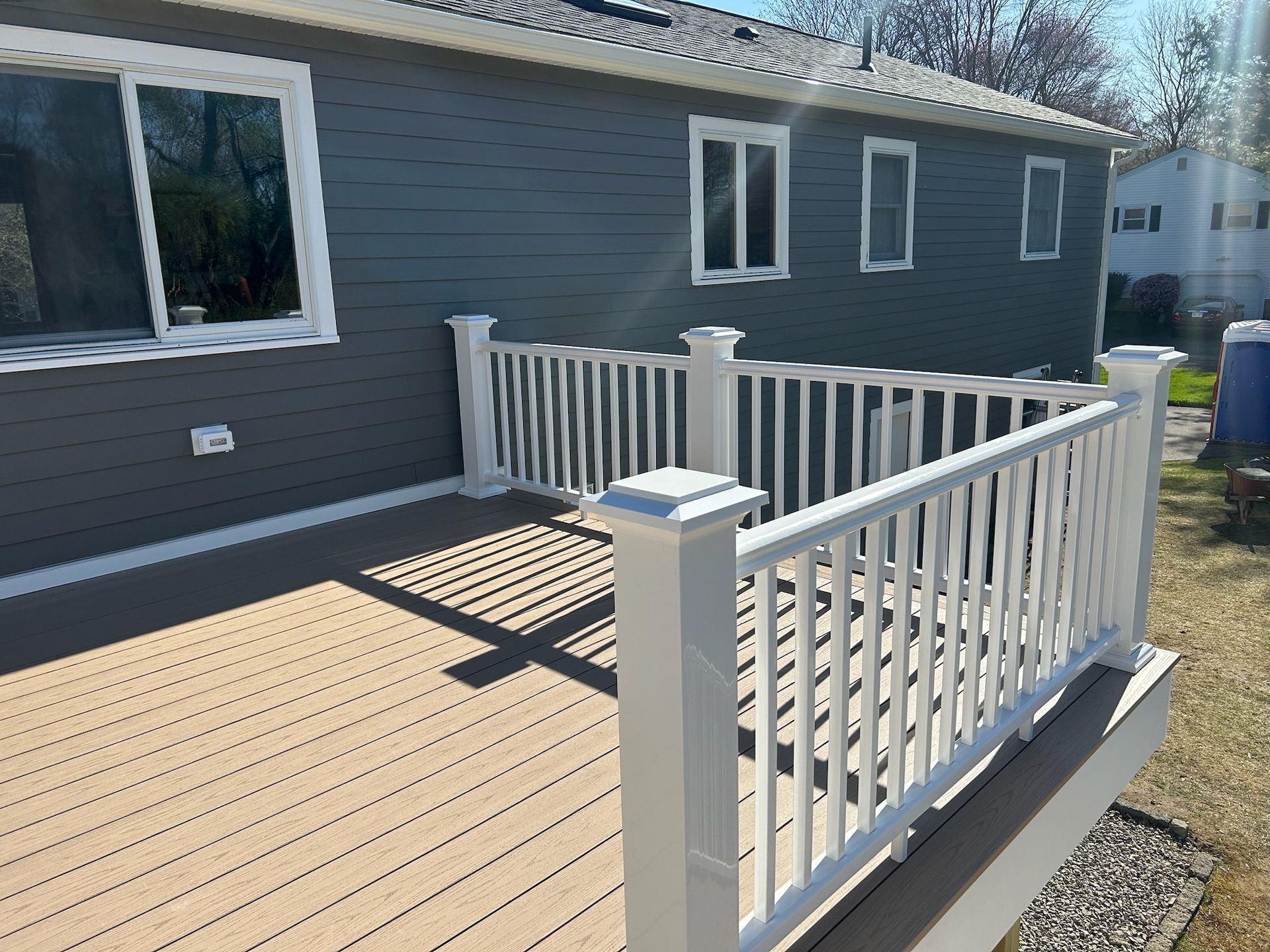 Exterior deck built by licensed Contractor in Framingham, massachusetts