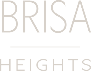 Brisa Heights white color logo.