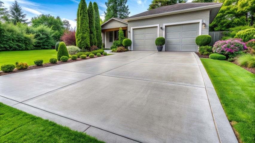 An example of a completed concrete driveway in Egypt Lake-Leto-FL
