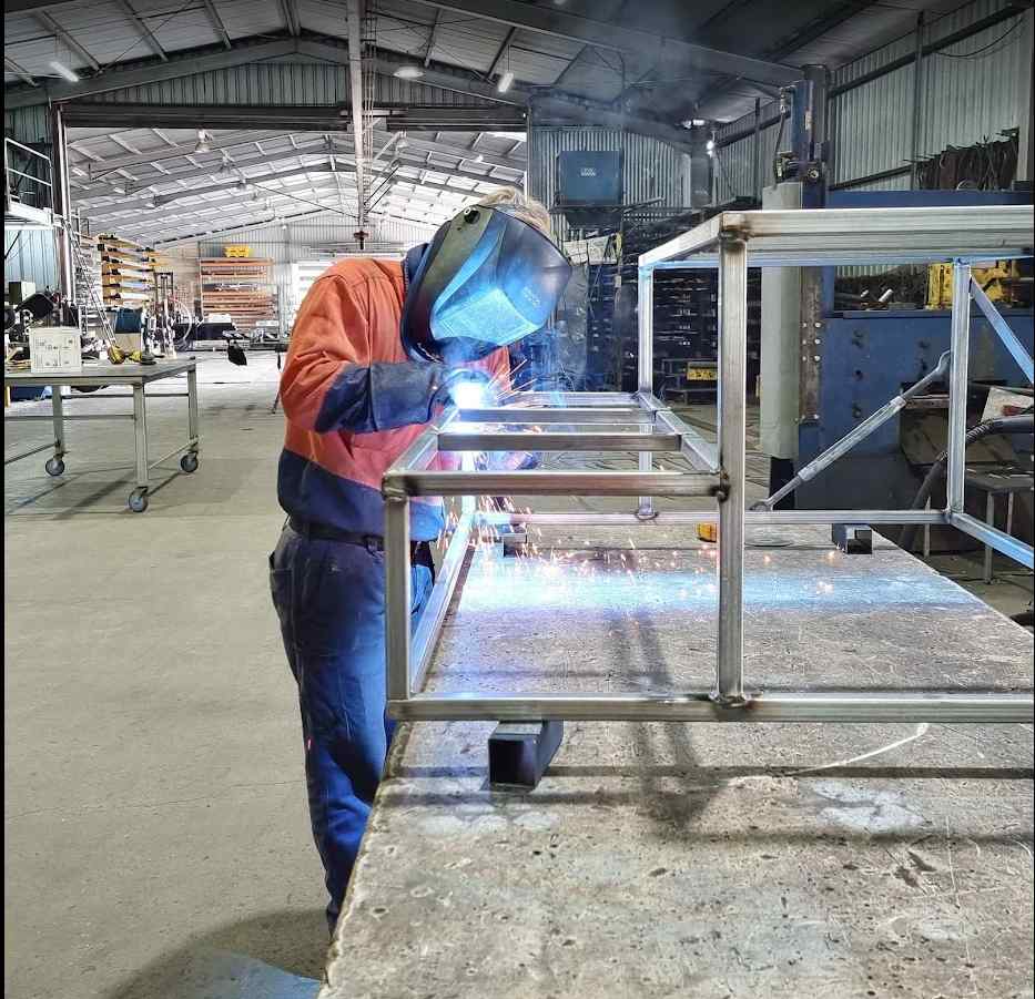 Welding a Metal Structure - Metal Fabricators in Lismore, NSW