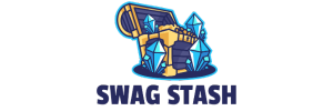 A treasure chest overflowing with blue crystals, with
