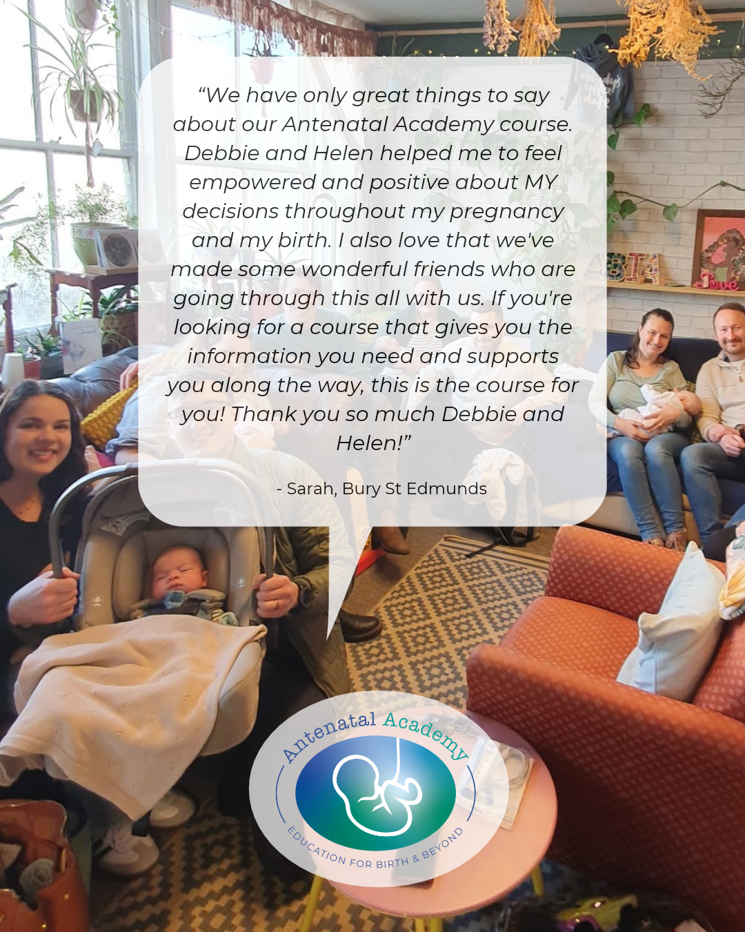 Antenatal Academy Review Antenatal Academy group course bury st edmunds