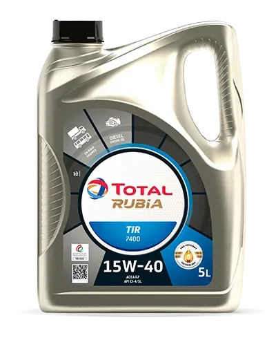 A Bottle of Total Rubia Tir 7400 15w-40 Motor Oil — North Queensland Independant Fuel Services in Slade Point, QLD