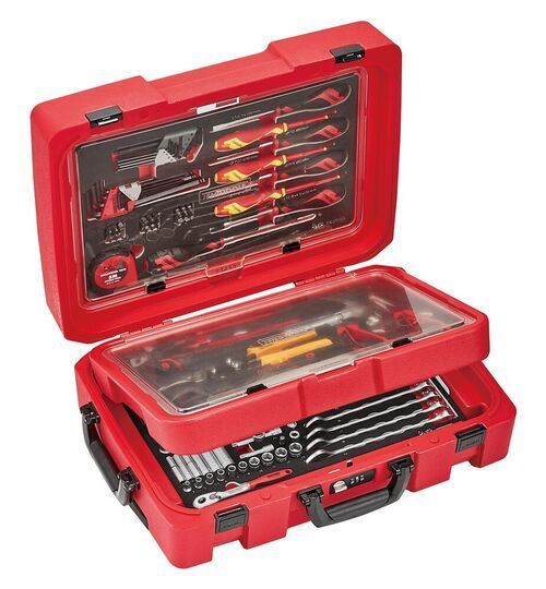 Red Toolbox Open, Showcasing Various Tools on Display — North Queensland Independant Fuel Services in Slade Point, QLD