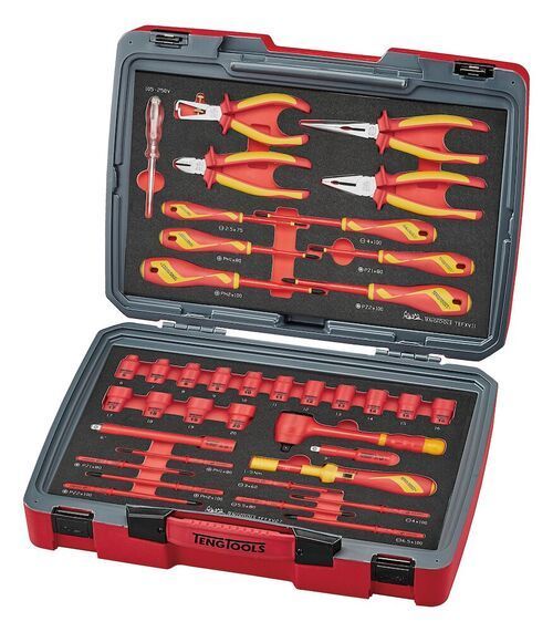 Red Toolbox Open, Showing Various Insulated Electrical Tools — North Queensland Independant Fuel Services in Slade Point, QLD