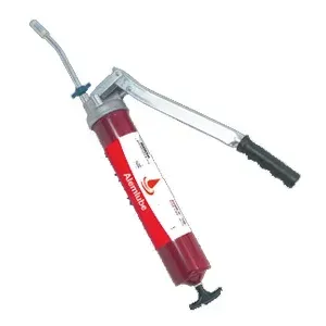 Red Grease Gun With Silver Lever and Black Handle — North Queensland Independant Fuel Services in Slade Point, QLD