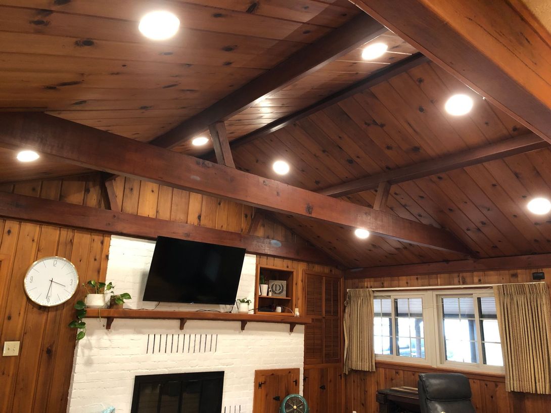 photo of new recessed lighting in house