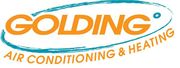 GOLDING Air Conditioning & Heating logo in orange and blue