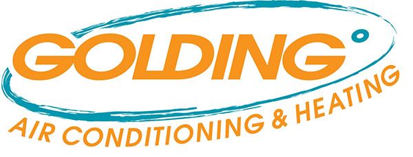 GOLDING Air Conditioning & Heating logo in orange and blue