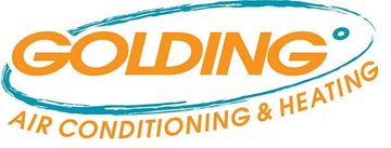 GOLDING Air Conditioning & Heating logo in orange and blue