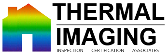Thermal Imaging Inspection Certification Associates logo with rainbow house icon and black text