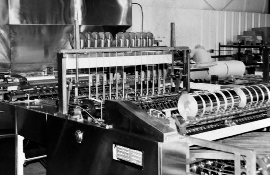 Historic photo of kiss machine