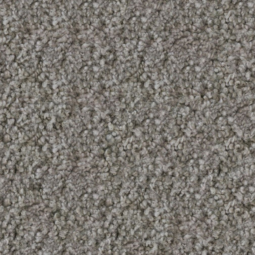 Close-up of gray carpet texture with a dense, speckled pattern