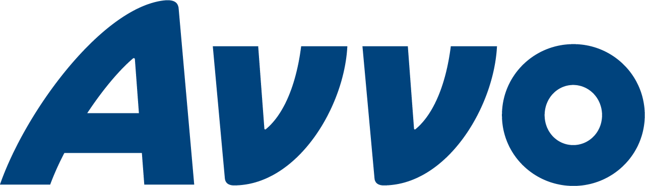 Avvo logo in dark blue script.