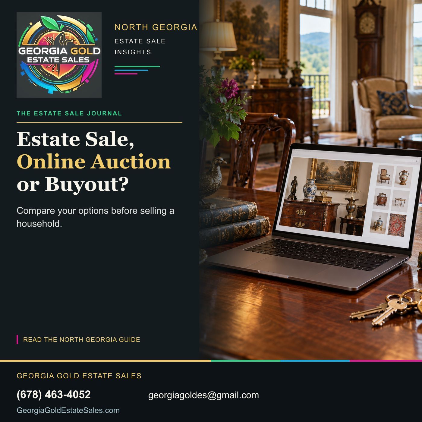 Georgia Gold Estate Sales guide to Estate Sale vs. Auction vs. Buyout