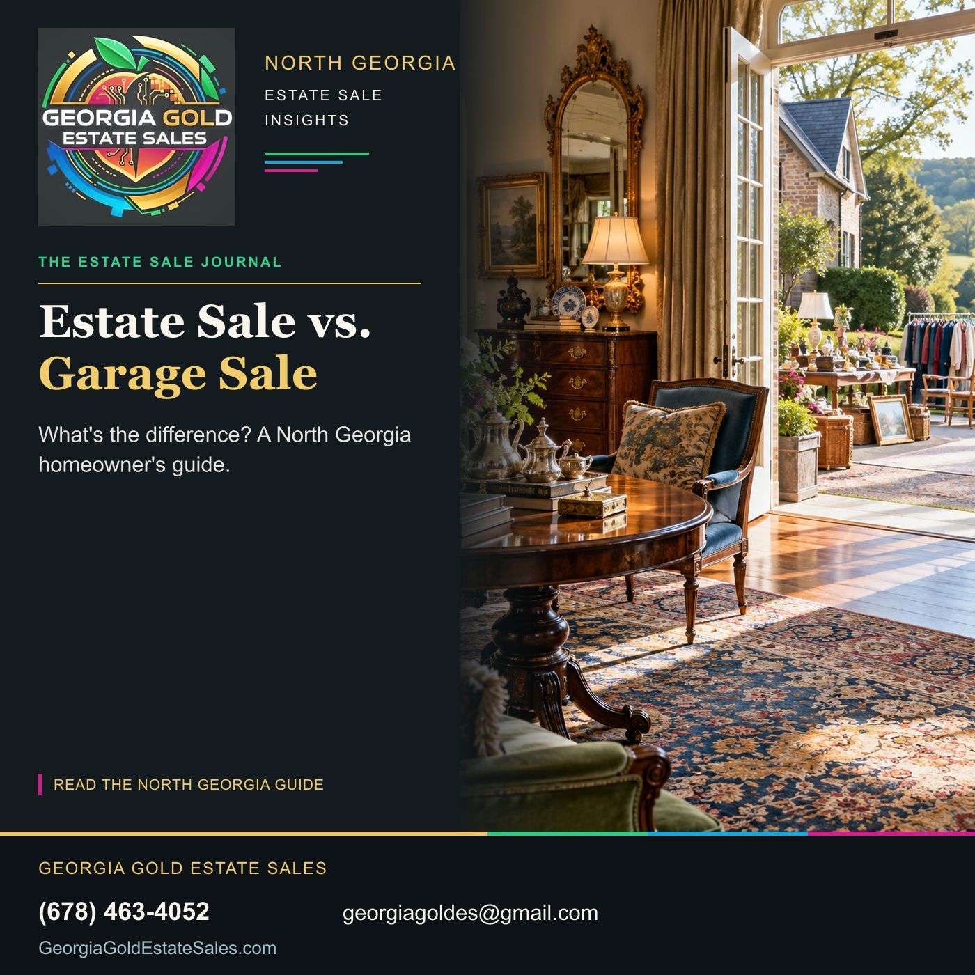 Georgia Gold Estate Sales guide to Estate Sale vs. Garage Sale.