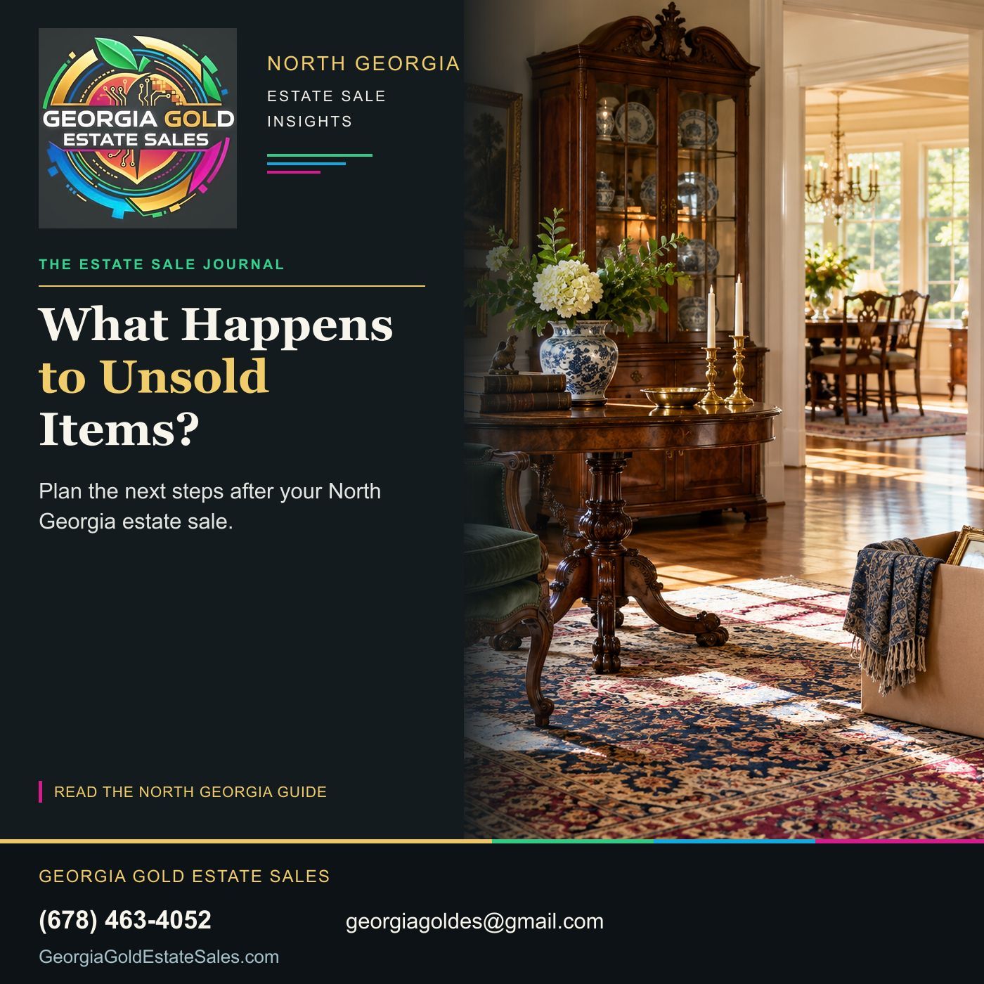 Georgia Gold Estate Sales guide to Unsold Estate Sale Items
