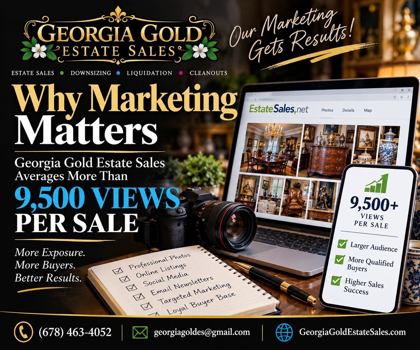 Georgia Gold Estate Sales guide to Why Estate Sale Marketing Matters.