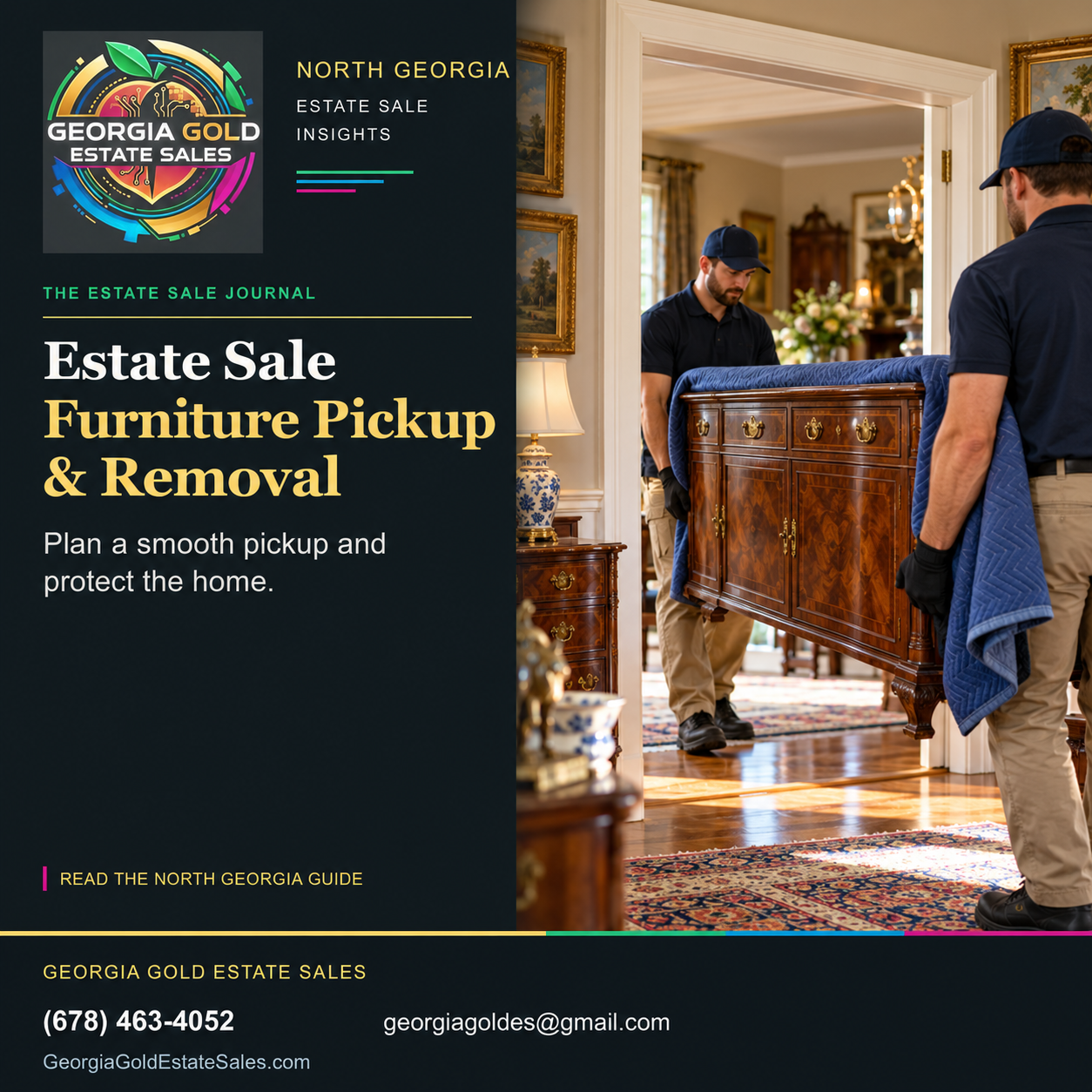 Georgia Gold Estate Sales guide to Estate Sale Furniture Pickup & Removal