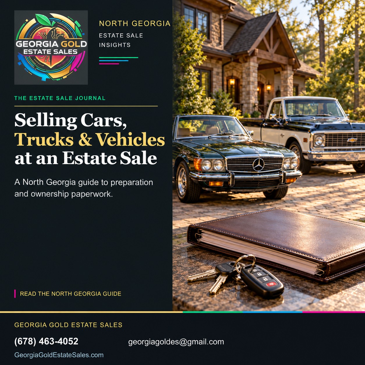 Georgia Gold Estate Sales guide to Selling Vehicles at Estate Sales.