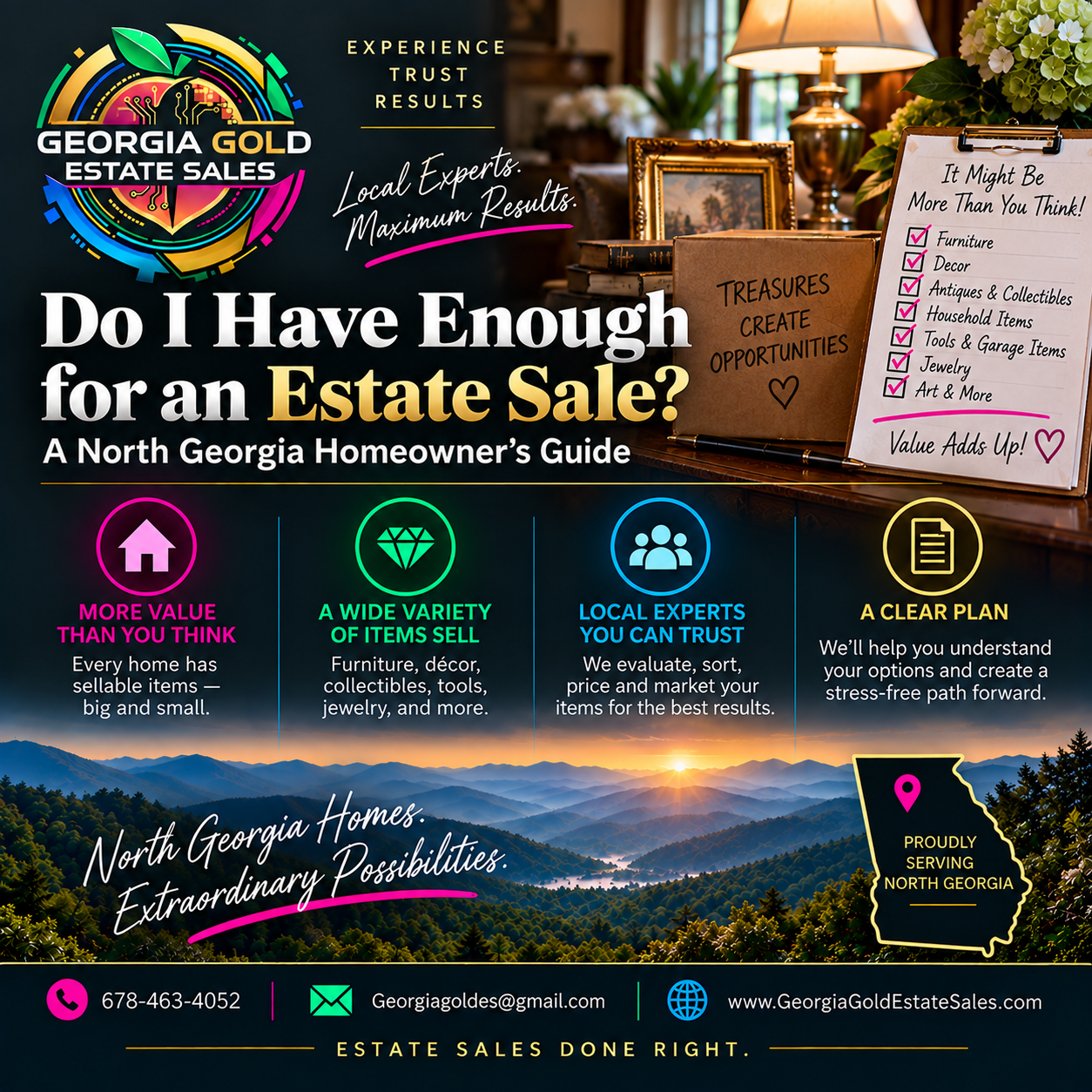 Georgia Gold Estate Sales guide to Do I Have Enough for an Estate Sale?